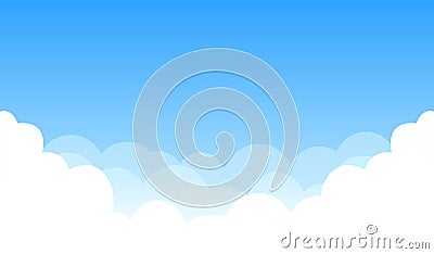 Sky with clouds Vector Illustration