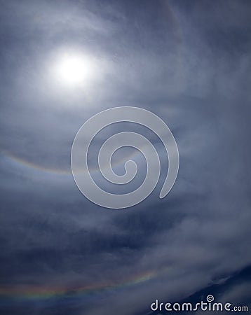 Sky covered with light clouds Stock Photo