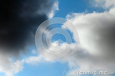 The sky of dark cloud was going to rain and rainstorm Stock Photo