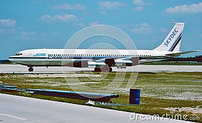 SKY DECK Boeing B-707-373C 9Q-CSB CN 19179 LN 500 Editorial Stock Photo