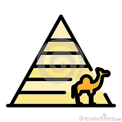 Sky desert pyramid icon vector flat Stock Photo