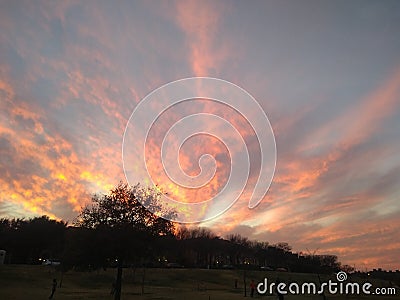 Sky at dusk Stock Photo