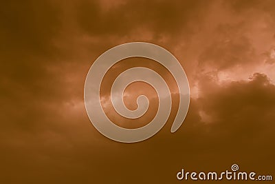 The sky Evening sunlight hot zone for background in design and a Stock Photo