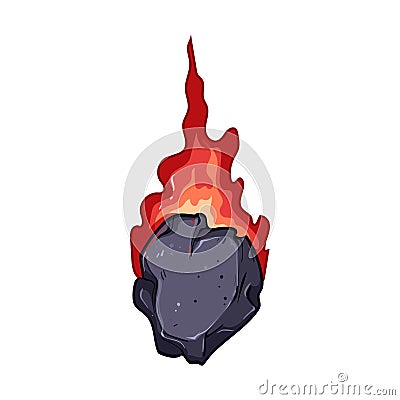 sky falling meteor cartoon vector illustration Cartoon Illustration