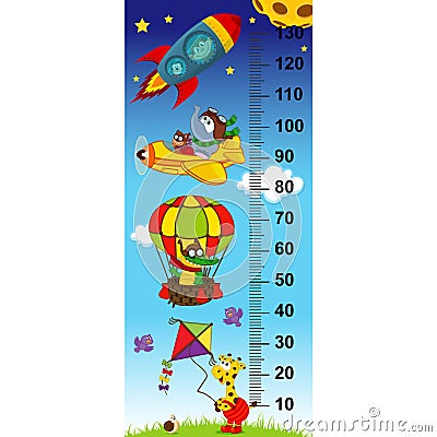 Sky height measure Vector Illustration