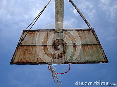 Sky High, urban Basketball Stock Photo