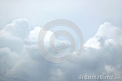 Sky landscape with gray gloomy clouds on the sky around by gray densest cumulus clouds Stock Photo