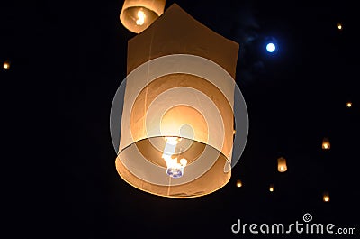 Sky lantern Stock Photo