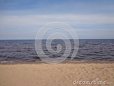 Sky line of the Gulf of Finland in the calm Stock Photo