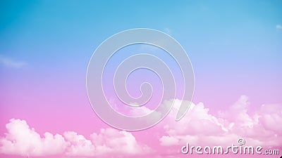 Sky pastel pink,purple,blue color background. Stock Photo