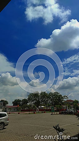 the sky in school hallways Editorial Stock Photo