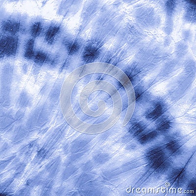 Sky Shibori Texture. Ink Vintage Zigzag. Stock Photo