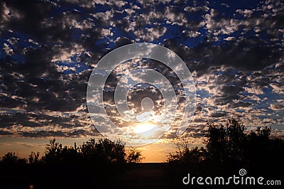 Sky in Shymkent Stock Photo