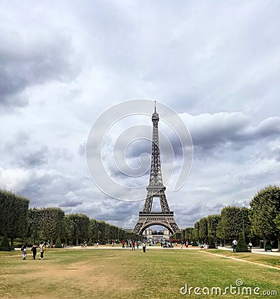 The dream came true. Eiffel tower Editorial Stock Photo