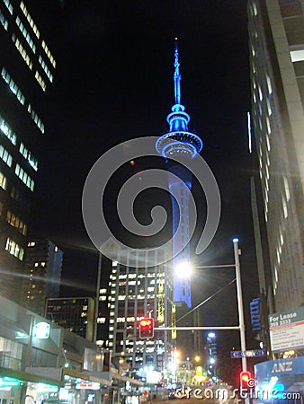 Sky Tower, Auckland, NZ Editorial Stock Photo