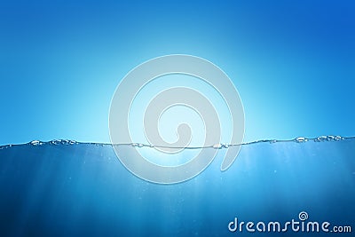 Sky and underwater abstract background design Stock Photo
