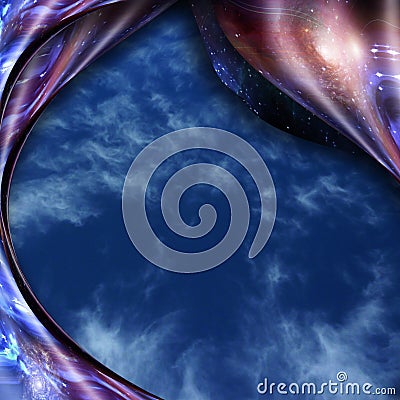 Sky Warped space Stock Photo