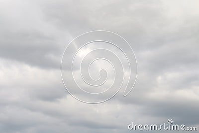 Sky white rain storm background, puffy gray white clouds soft background Stock Photo