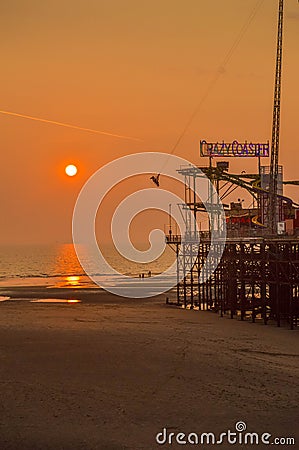 The Skycoaster on South Pier, Blackpool, Lancashire, UK Editorial Stock Photo