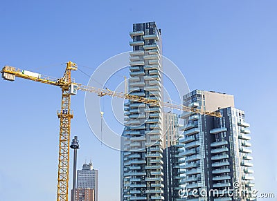 Skycrapers under construction Stock Photo