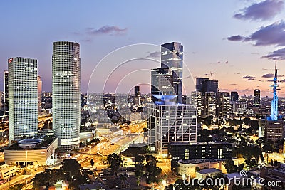 Tel Aviv and skycrapper Editorial Stock Photo