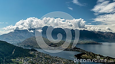 The Remarkables mountains in New Zealand Stock Photo