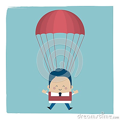 Skydiver businessman vector Vector Illustration