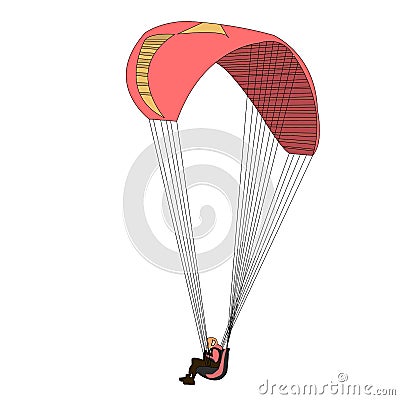 Skydiver Vector Illustration