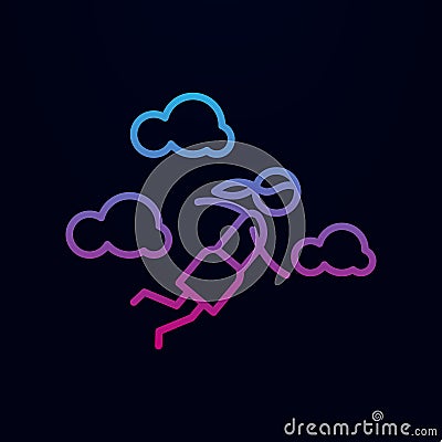 Skydiving, adventure nolan icon. Simple thin line, outline vector of adventure icons for ui and ux, website or mobile application Stock Photo