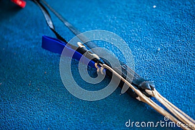 Skydiving parachute components Stock Photo