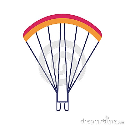Skydiving Paragliding Parachute Icon Vector Illustration