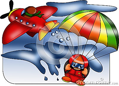 Skydiving that passion Cartoon Illustration