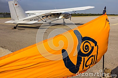 Skydiving plane Editorial Stock Photo