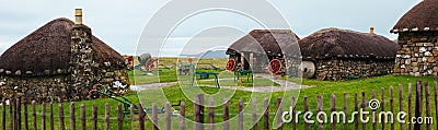 Skye Museum of Island Life with thatched cottages showing how people used to live, located on Isle of Skye Stock Photo