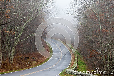 Skyland Drive Blue Ridge Shenandoah NP Virginia US Stock Photo