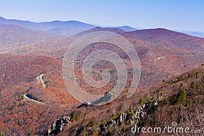 Skyland Drive in Shenandoah National Park Virginia Stock Photo