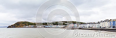 Skyline of Aberystwyth on he coast of Ceredigion, in Wales, UK Stock Photo