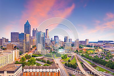 Skyline of Atlanta city Stock Photo