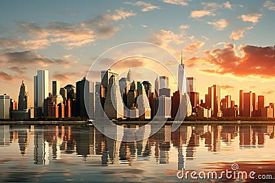 Skyline building skyscraper manhattan travel architecture cityscape urban city america Stock Photo