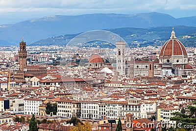 Skyline center of Florence town in autumn Stock Photo