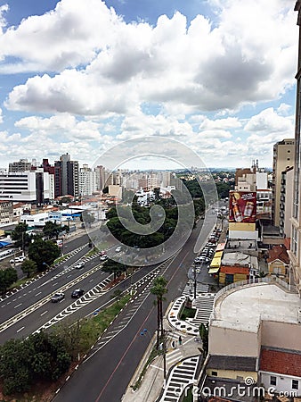 Skyline of the city of Campinas Editorial Stock Photo