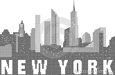 Skyline of the city of New York Vector Illustration