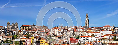 Skyline and cityscape of the city of Porto in Portugal Stock Photo