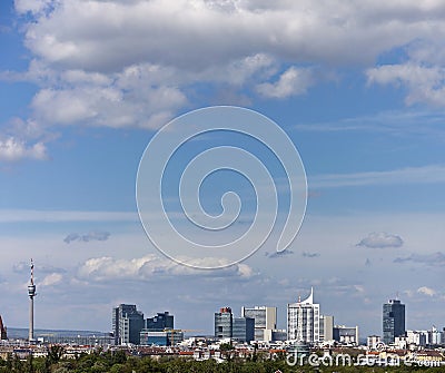 Skyline Donau City Vienna Stock Photo