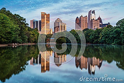 Skyline of downtown Atlanta, Georgia Stock Photo
