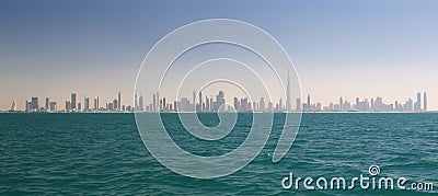 Skyline of Dubai (United Arab Emirates) Stock Photo