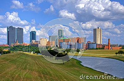 Skyline of Fort Worth Texas Stock Photo