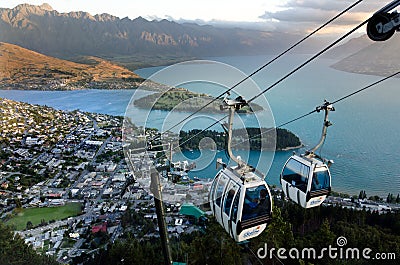 Skyline Gondola Queenstown NZ Editorial Stock Photo