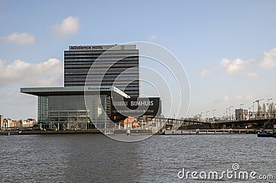 Skyline At The IJ River At Amsterdam The Netherlands 2-2-2022 Editorial Stock Photo