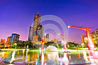 Skyline in Kaohsiung Stock Photo